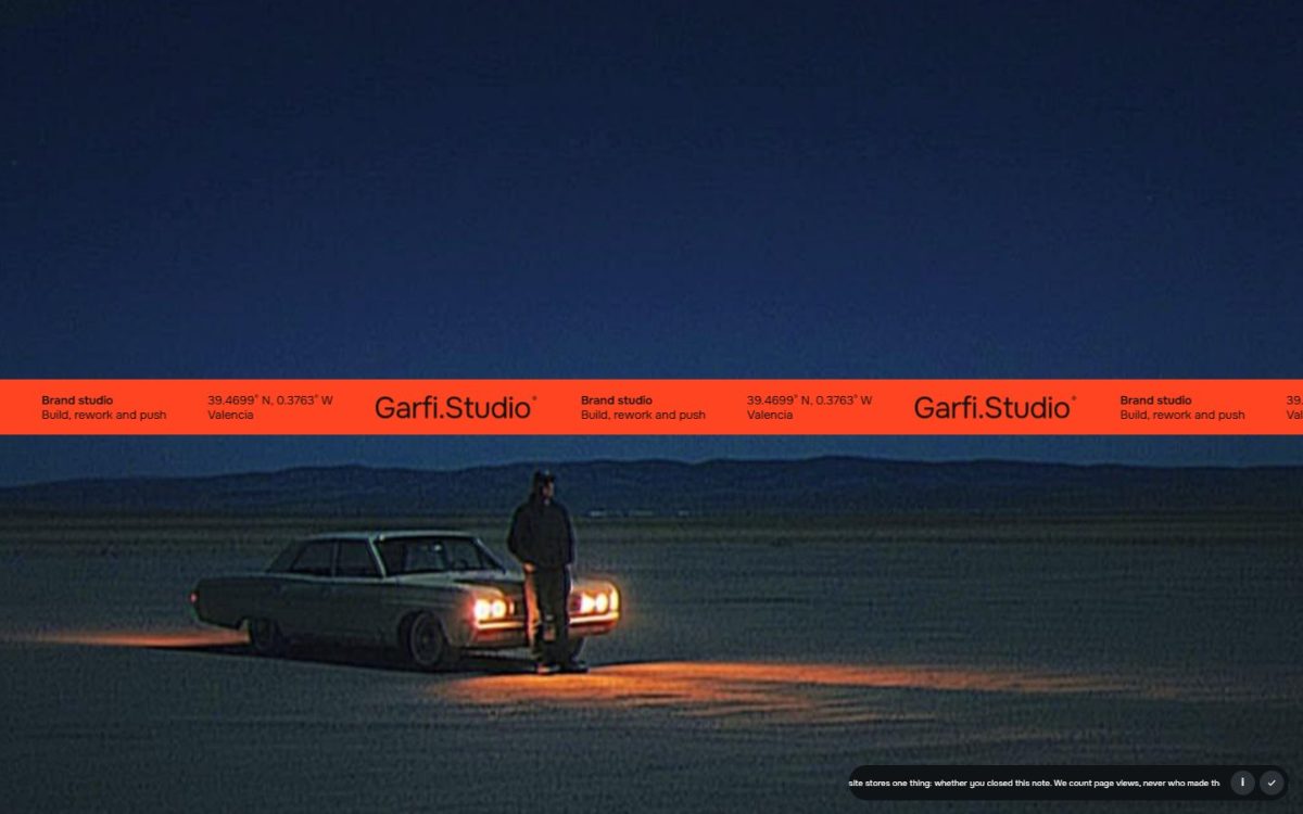 Garfi.Studio 첫 화면